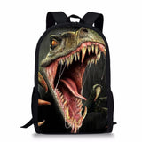 3D Dinosaurs Print Boys Shoulder Backpack Bag Teenagers Schoolbags