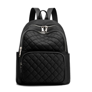 2021 Female Waterproof Plaid Shoulder Backpack