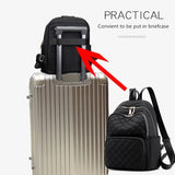 2021 Female Waterproof Plaid Shoulder Backpack