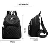 2021 Female Waterproof Plaid Shoulder Backpack