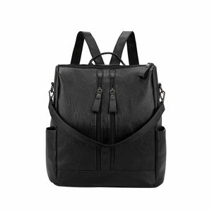 2021 Youth PU Leather Backpack for Students School Bag