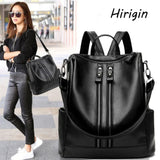 2021 Youth PU Leather Backpack for Students School Bag