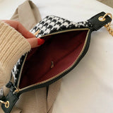 2021 Houndstooth Small Waist Pack Women Chest Bag Phone Purse