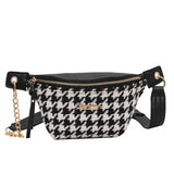 2021 Houndstooth Small Waist Pack Women Chest Bag Phone Purse