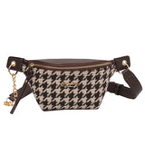 2021 Houndstooth Small Waist Pack Women Chest Bag Phone Purse
