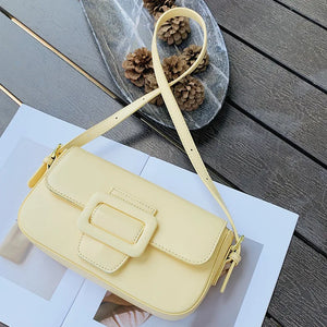 2021 Retro PU Leather Shoulder Bag Women Messenger Handbag