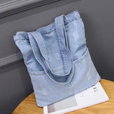 2021 Ladies Large Denim Tote Bag Shoulder Crossbody Purse