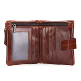 2021 Men's Short Wallet Leather Zipper High Photo Holder Male Wallet