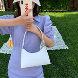 2021 Crocodile Pattern Leather Women's Shoulder Handbag