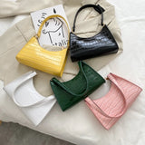 2021 Crocodile Pattern Leather Women's Shoulder Handbag