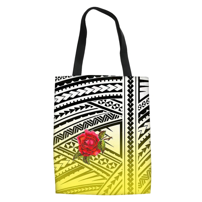 2021 Tonga Art Canvas Bag For Girls Shopping Handbags Polynesian Portable Bag
