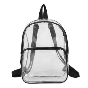 2021 Women Jelly PVC Backpack Transparent Schoolbag Girls
