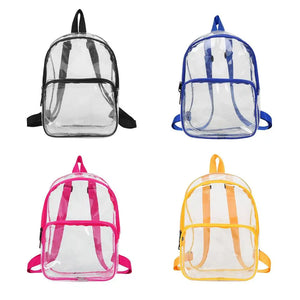 2021 Women Jelly PVC Backpack Transparent Schoolbag Girls