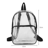2021 Women Jelly PVC Backpack Transparent Schoolbag Girls