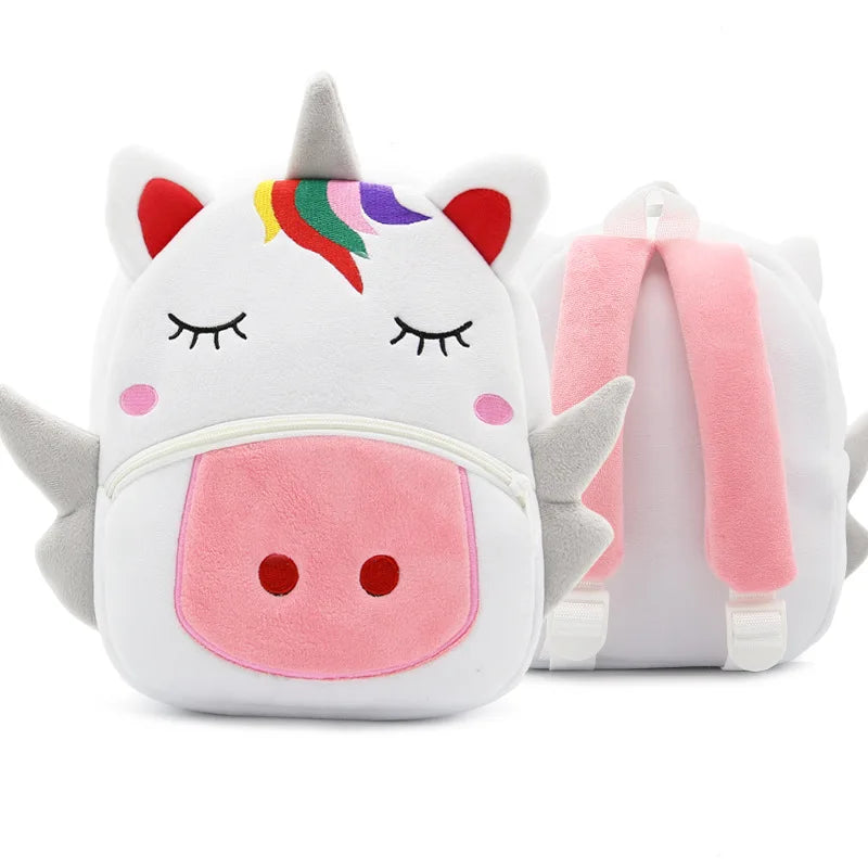 3D Cartoon Plush Kids Backpacks Kindergarten Schoolbag Animal School Bags Girls