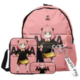 Anime Spy X Family Backpack Set for Students Boys Girls Schoolbag