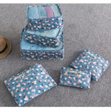 6PCS/Set Travel Mesh Bag Luggage Organizer Packing Cube Organiser LB506
