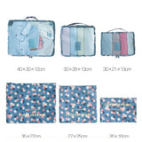 6PCS/Set Travel Mesh Bag Luggage Organizer Packing Cube Organiser LB506