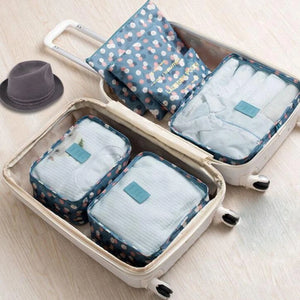 6PCS/Set Travel Mesh Bag Luggage Organizer Packing Cube Organiser LB506