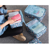 6PCS/Set Travel Mesh Bag Luggage Organizer Packing Cube Organiser LB506