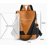 Anti-theft Backpack Women's Tassel Vintage Nylon Fabric Backpack