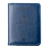 Australia Travel RFID Blocking PU Leather Passport Holder