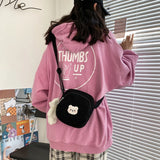Autumn Winter Bear Messenger Bag Women Plush Mobile Phone Bag