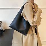 Autumn Winter Women's Bags Texture Large-Capacity Shoulder Tote Bag