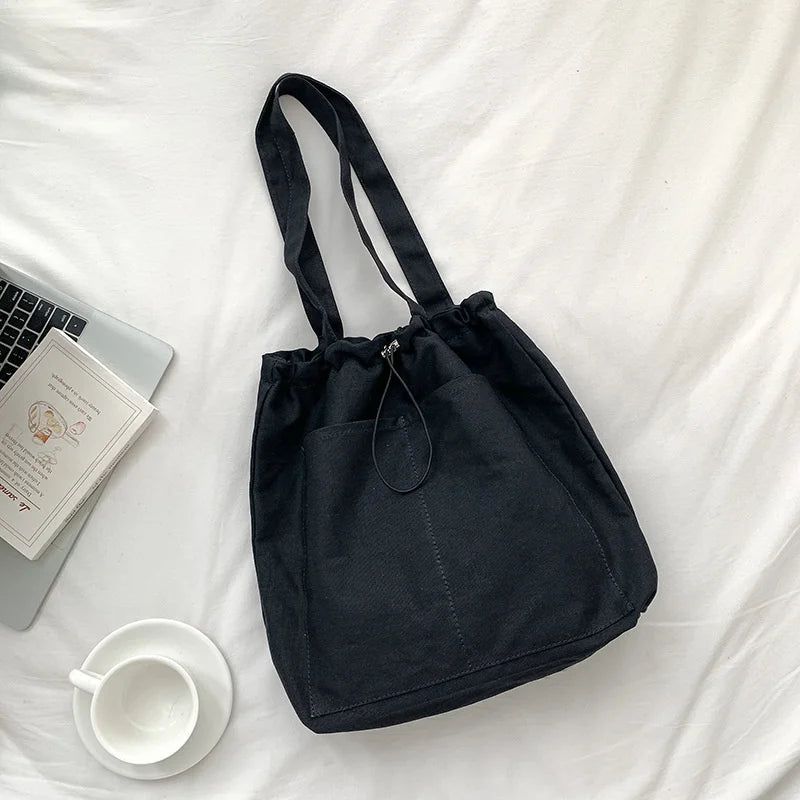 Casual Canvas Women's Shoulder Bag Blue