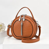 Autumn Handbag Women's Shoulder PU Small Round Bag