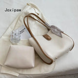 Autumn PU Leather Shoulder Bag for Women Large Capacity Tote Bags