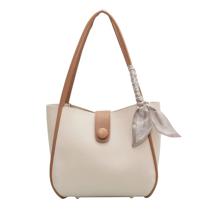 Autumn PU Leather Shoulder Bag for Women Large Capacity Tote Bags