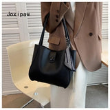 Autumn PU Leather Shoulder Bag for Women Large Capacity Tote Bags