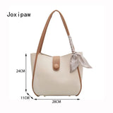 Autumn PU Leather Shoulder Bag for Women Large Capacity Tote Bags