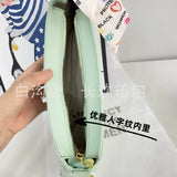 Autumn Female Crescent Bag Printed Letter Shoulder Bag Women Purse Handbags
