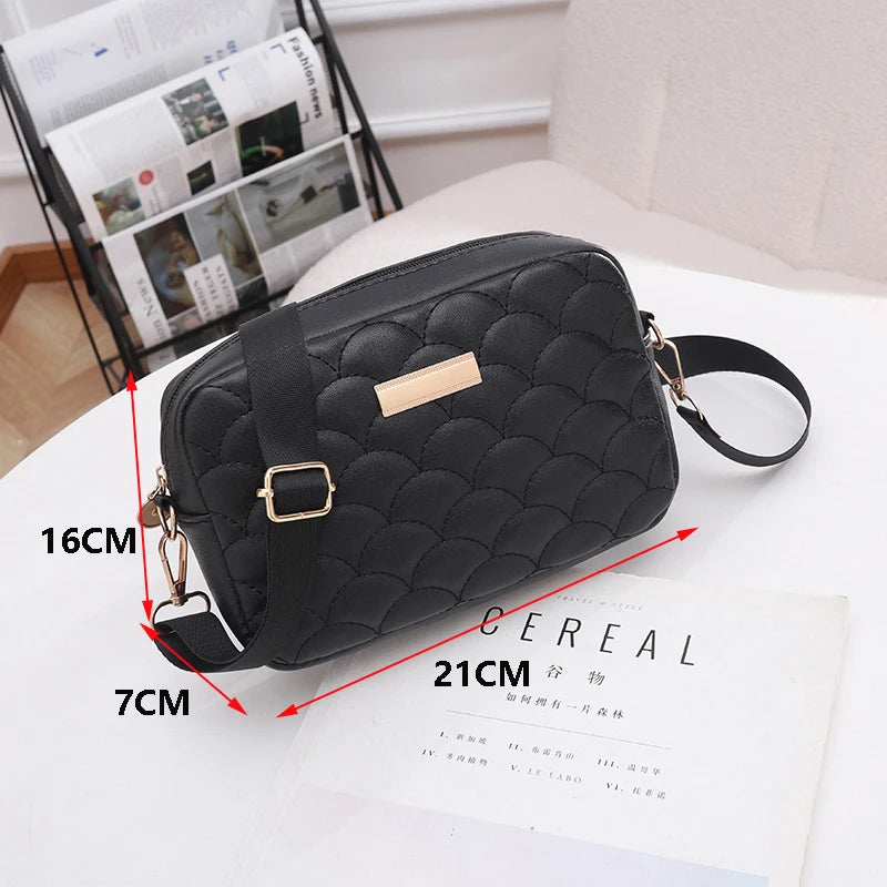 Autumn Messenger Bags Printing PU Leather Shoulder Crossbody Bag for Women