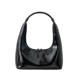 Autumn Women's Leather Underarm Bag Bright Handbag and Purse
