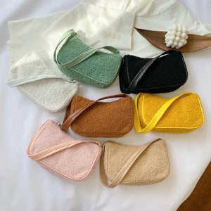 Square Woolen Tote Bag for Women