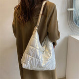 Large Capacity Women's Down Shoulder Bags Casual Tote Bag