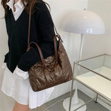 Large Capacity Women's Down Shoulder Bags Casual Tote Bag