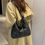 Large Capacity Women's Down Shoulder Bags Casual Tote Bag