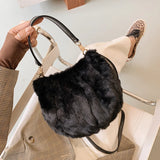 Plush Bucket Handbag Small Bag for Party