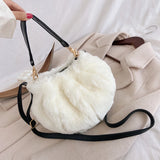Plush Bucket Handbag Small Bag for Party