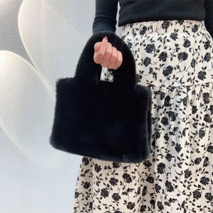 Autumn/Winter Women's High Fur Plush Tote Bag