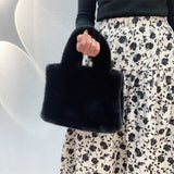 Autumn/Winter Women's High Fur Plush Tote Bag