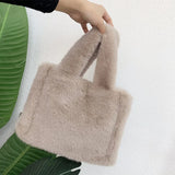 Autumn/Winter Women's High Fur Plush Tote Bag