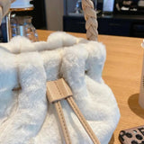 Winter Bucket Shoulder Bag Faux Fur Large Capacity Fluffy