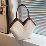 Autumn/Winter Caulus Lattice Tote Bag Women's Shoulder Bag