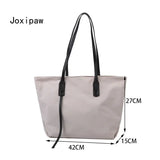 Large Capacity Shoulder Bag Vintage Solid Handbag