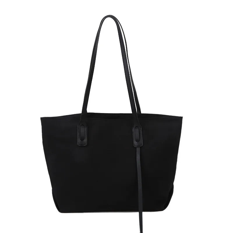 Large Capacity Shoulder Bag Vintage Solid Handbag